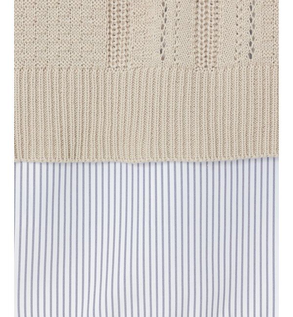 ikka「【雑誌InRed4月号掲載】ニットベストブラウスセット【2点セット】」|シャツ・ブラウス|