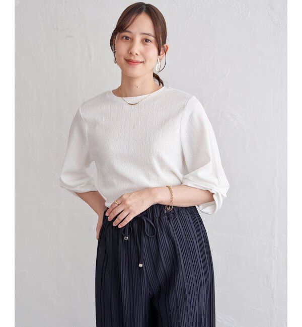 IKKA LOUNGE「ジャガードホイップスリーブプルオーバー」|Tシャツ・カットソー|