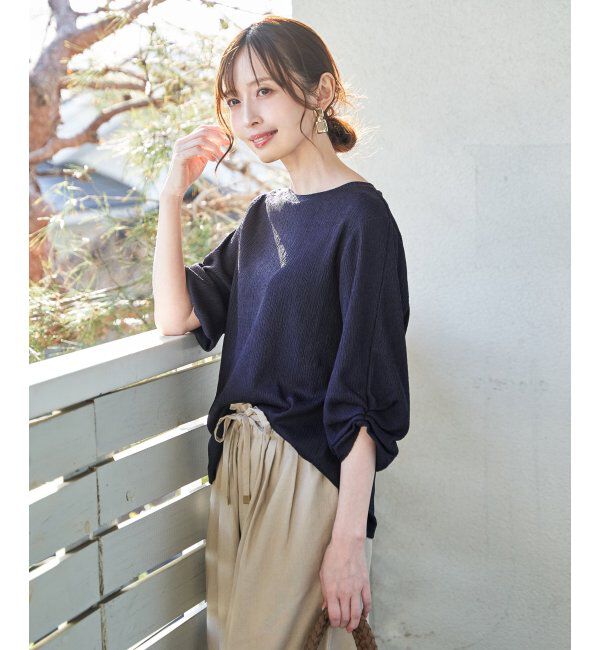 IKKA LOUNGE「ジャガードホイップスリーブプルオーバー」|Tシャツ・カットソー|