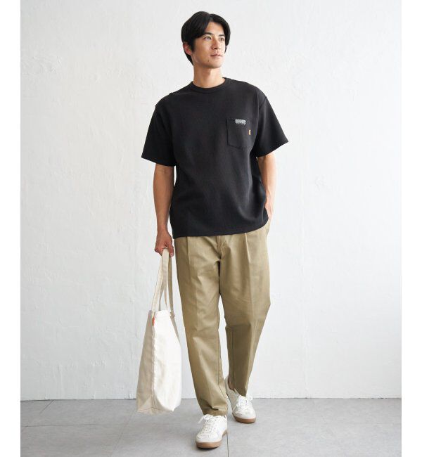 ikka「UNIVERSAL OVERALL ユニバーサルオーバーオール DAILYワンポイント刺繍Tシャツ」|Tシャツ・カットソー|