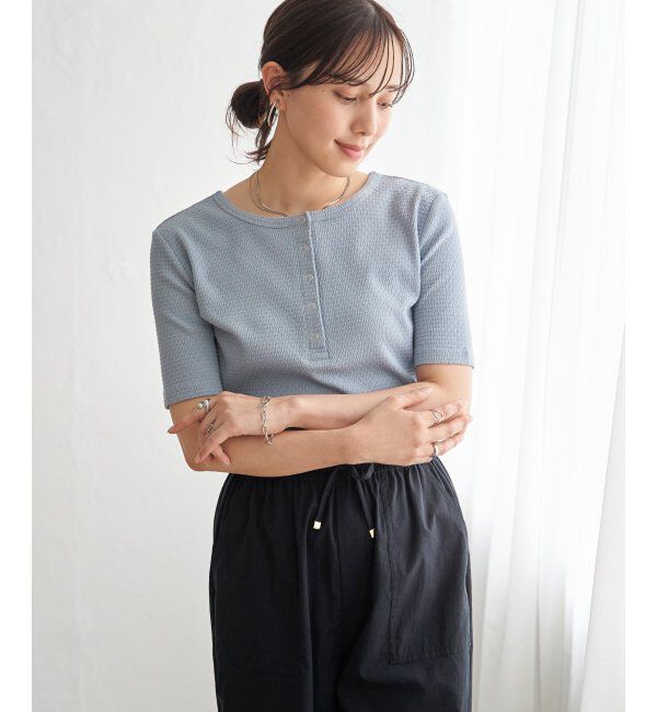 ikka「前後2WAYヘンリーネックプルオーバー」|Tシャツ・カットソー|