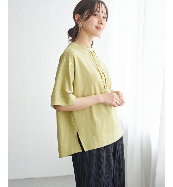 ikka「【接触冷感】鹿の子スピンドルプルオーバー」|その他|イエロー