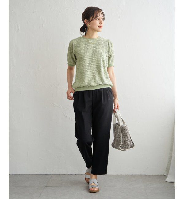 ikka「幾何学ジャカード半袖プルオーバー」|その他|