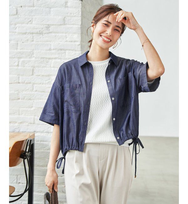 ikka「幾何学ジャカード半袖プルオーバー」|その他|