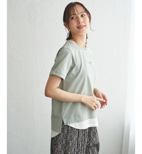 ikka「【接触冷感】鹿の子裾レイヤードプルオーバー」|その他|