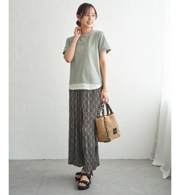 ikka「【接触冷感】鹿の子裾レイヤードプルオーバー」|その他|