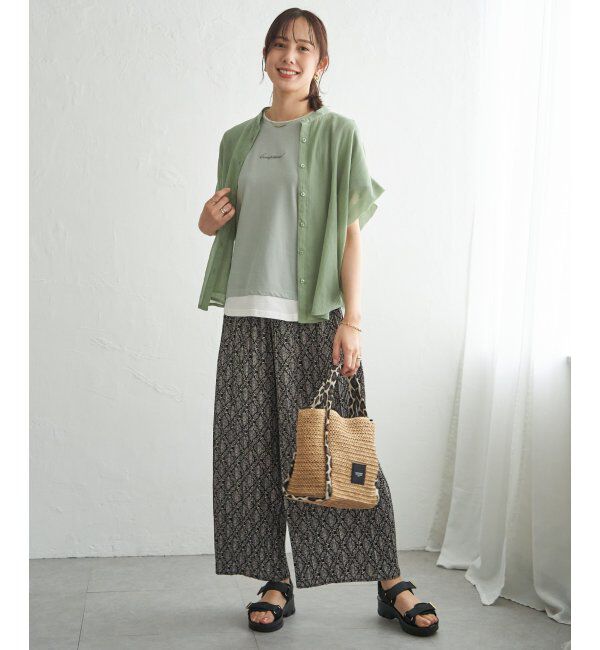 ikka「【接触冷感】鹿の子裾レイヤードプルオーバー」|その他|