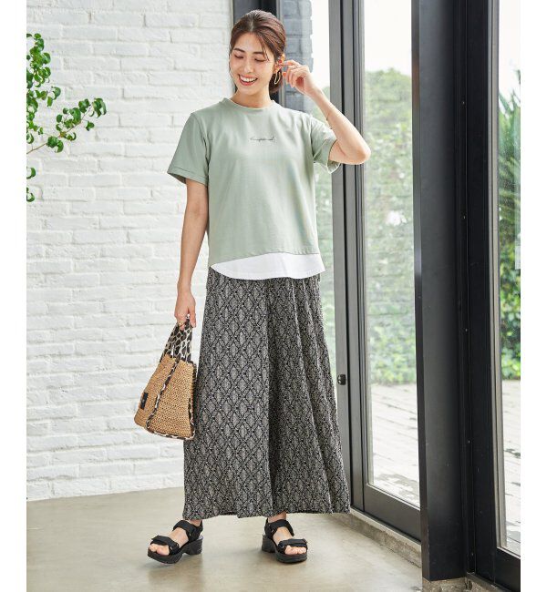 ikka「【接触冷感】鹿の子裾レイヤードプルオーバー」|その他|