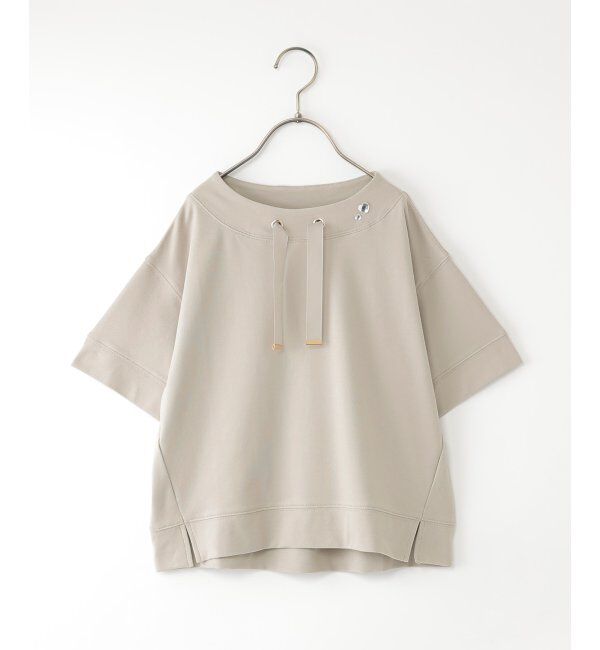 ikka kids「【親子コーデ】冷感鹿の子ビジュー付きスピンドルプルオーバー」|Tシャツ・カットソー|ライトグレー