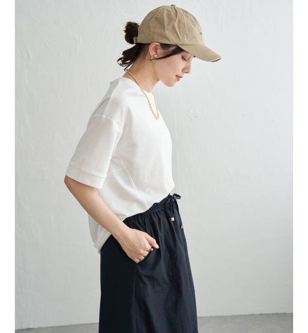 ikka「冷感スウェットライク半袖プルオーバー」|Tシャツ・カットソー|オフホワイト