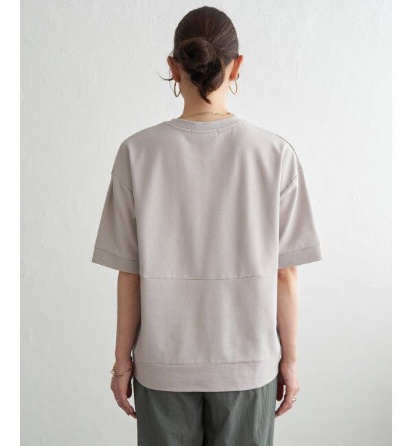 ikka「冷感スウェットライク半袖プルオーバー」|Tシャツ・カットソー|