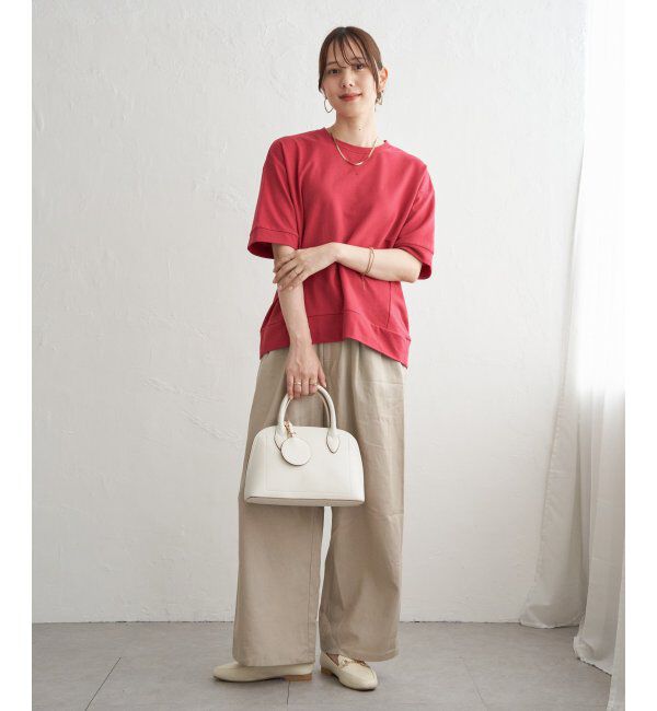 ikka「冷感スウェットライク半袖プルオーバー」|Tシャツ・カットソー|