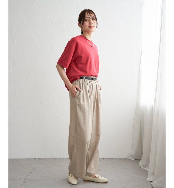 ikka「冷感スウェットライク半袖プルオーバー」|Tシャツ・カットソー|