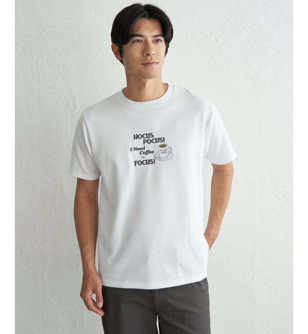 ikka「冷感ポンチ刺繍Ｔシャツ」|Tシャツ・カットソー|