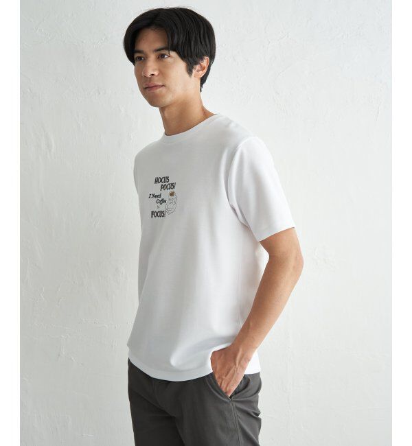 ikka「冷感ポンチ刺繍Ｔシャツ」|Tシャツ・カットソー|