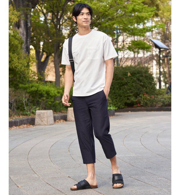 ikka「冷感DRYサッカーポケットTシャツ」|Tシャツ・カットソー|