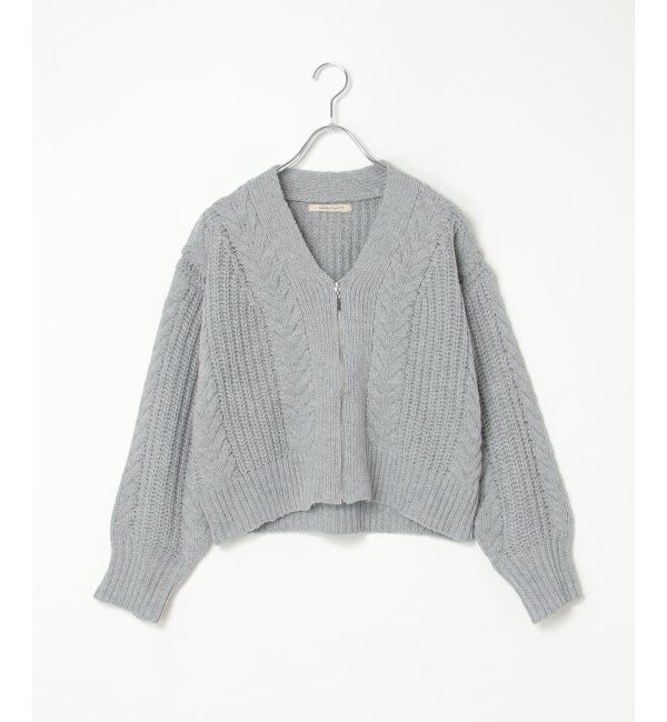 VENCE share style「ケーブルショートカーディガン」|カーディガン|