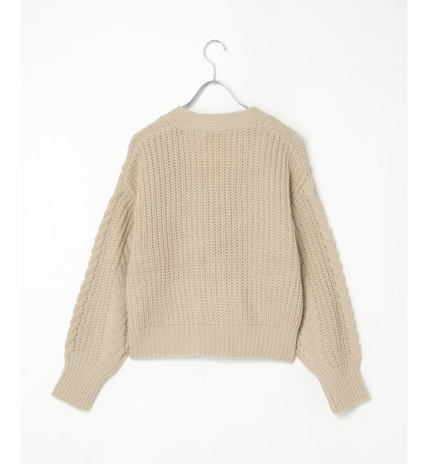 VENCE share style「ケーブルショートカーディガン」|カーディガン|
