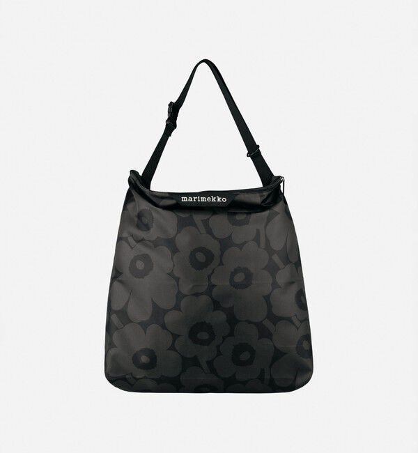 Marimekko「Neat Crossbody Unikko L ショルダーバッグ」|ショルダー・メッセンジャー|ダークグレー&times;グレー