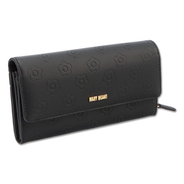 MARY QUANT「デイジーアウトラインパターン2 パース」|財布|ブラック