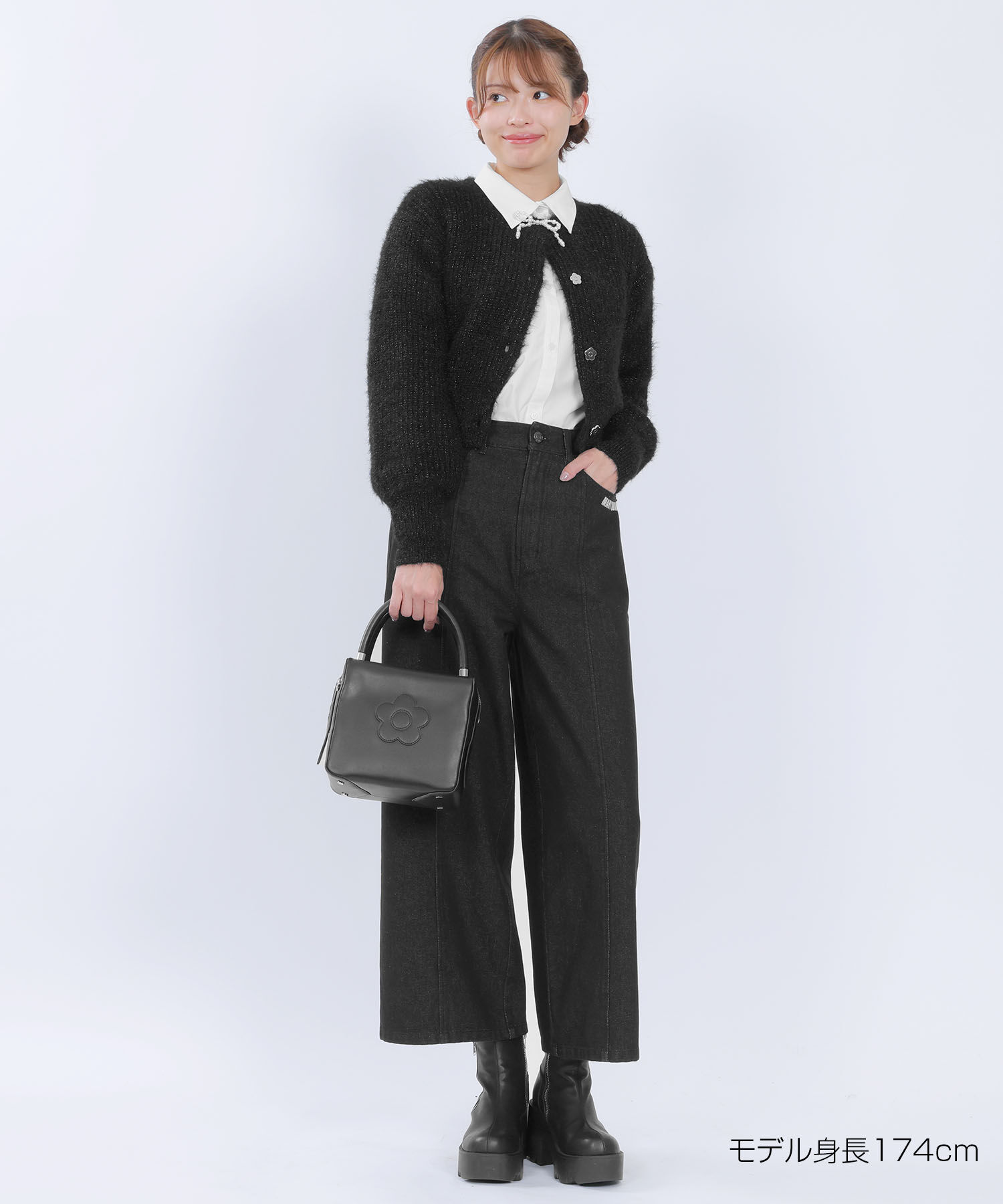 MARY QUANT「パールリボン カーディガン」|カーディガン|