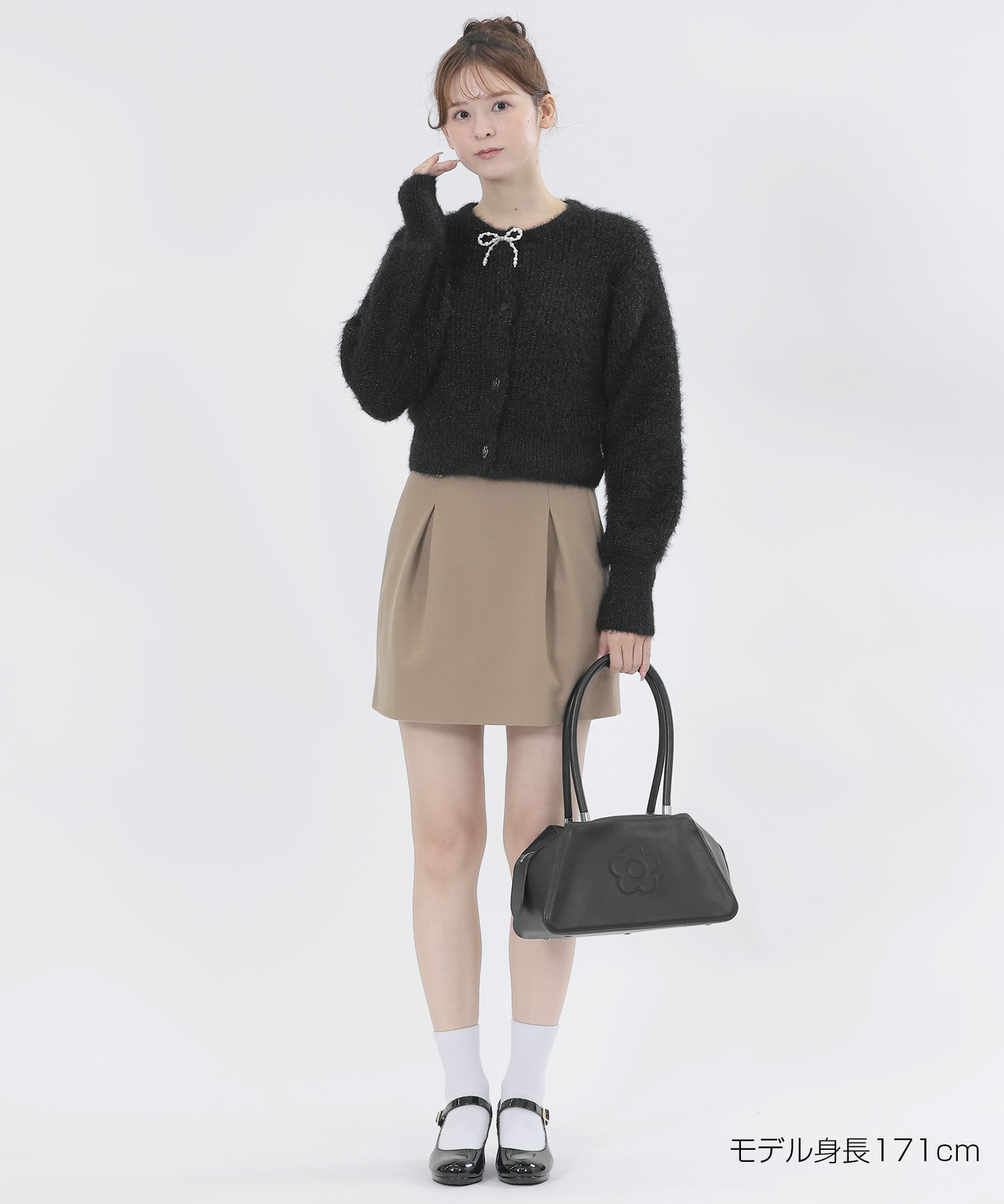 MARY QUANT「パールリボン カーディガン」|カーディガン|