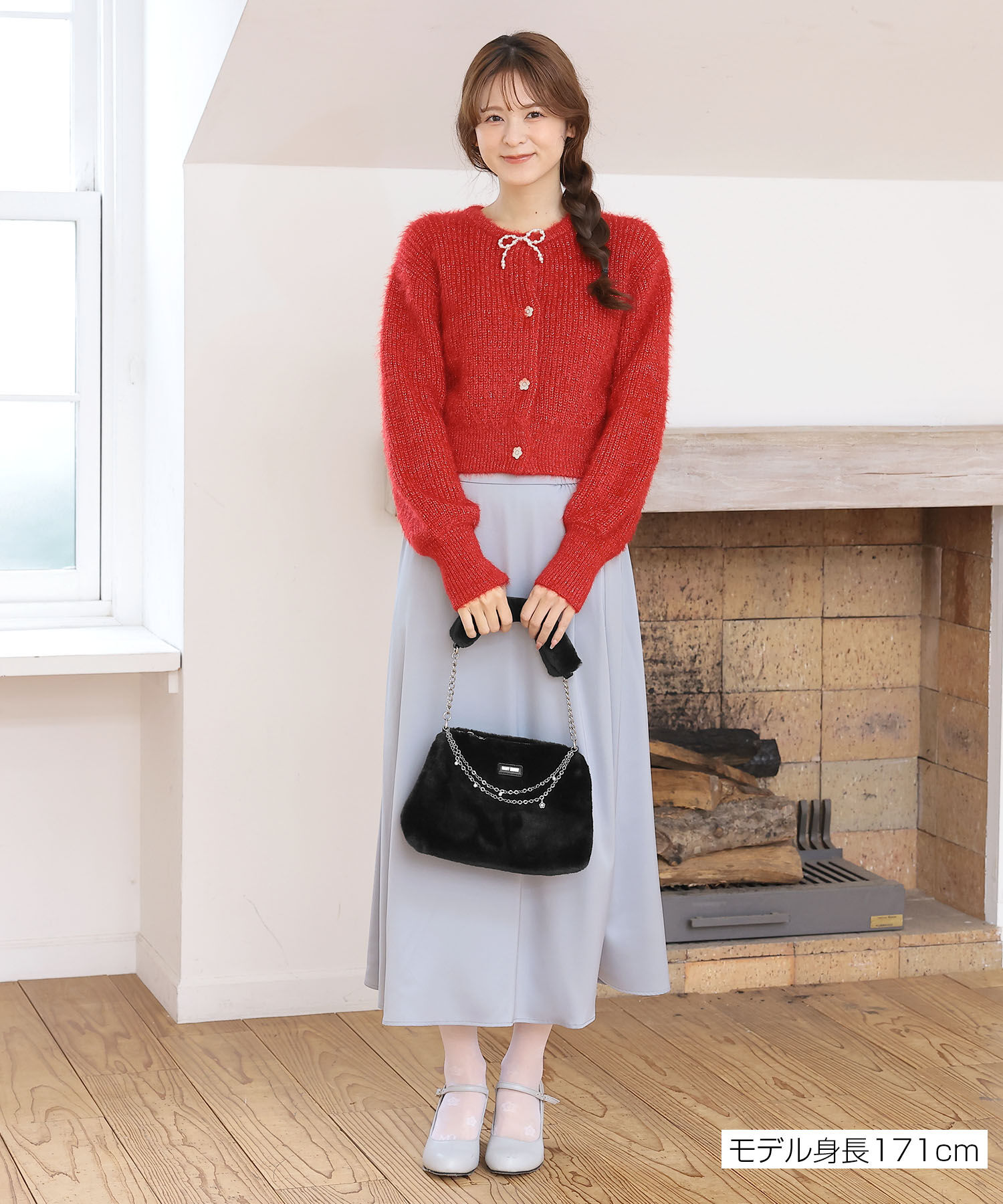 MARY QUANT「パールリボン カーディガン」|カーディガン|