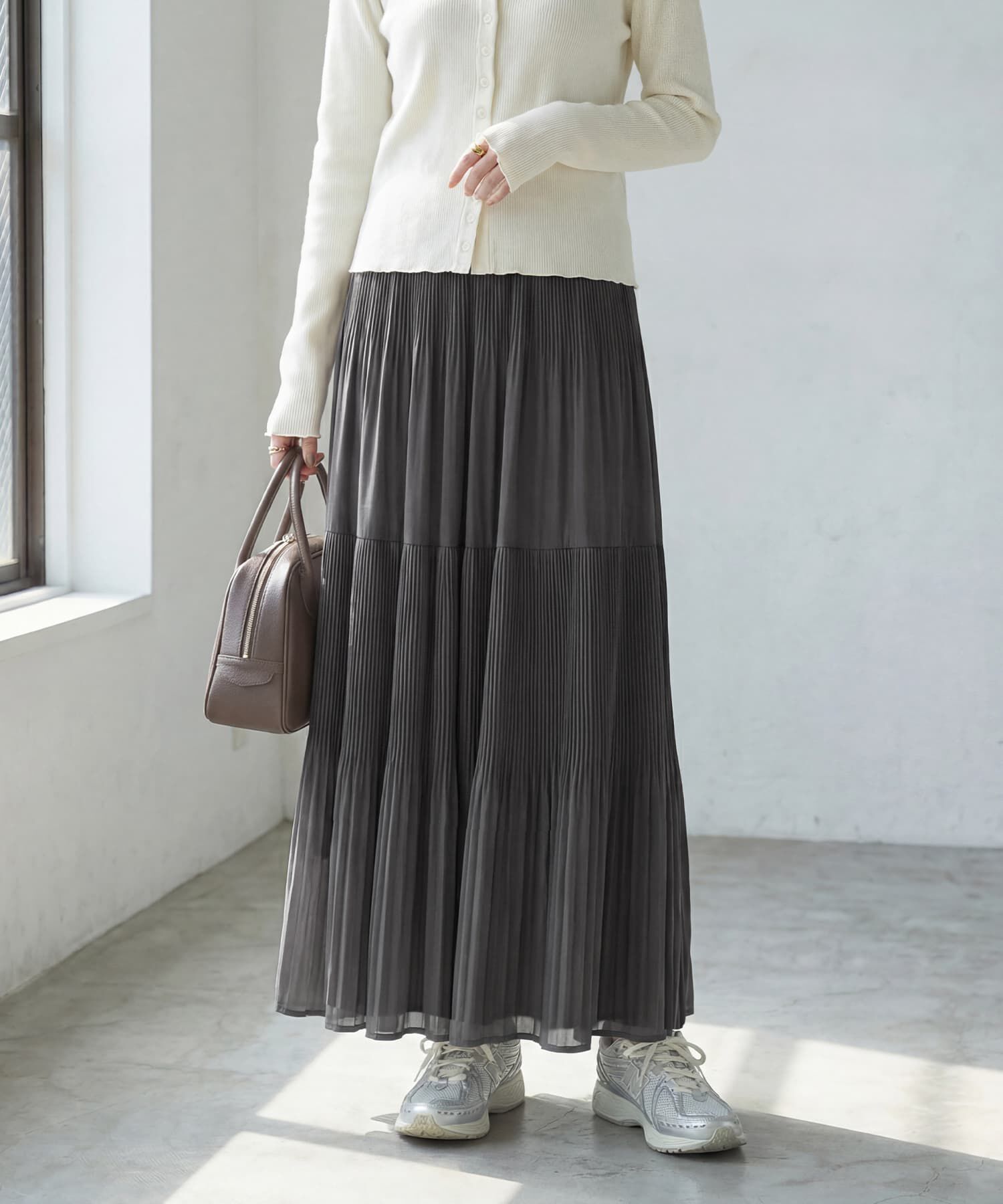 STYLE DELI「シフォンジョーゼットMIXプリーツスカート」|スカート|