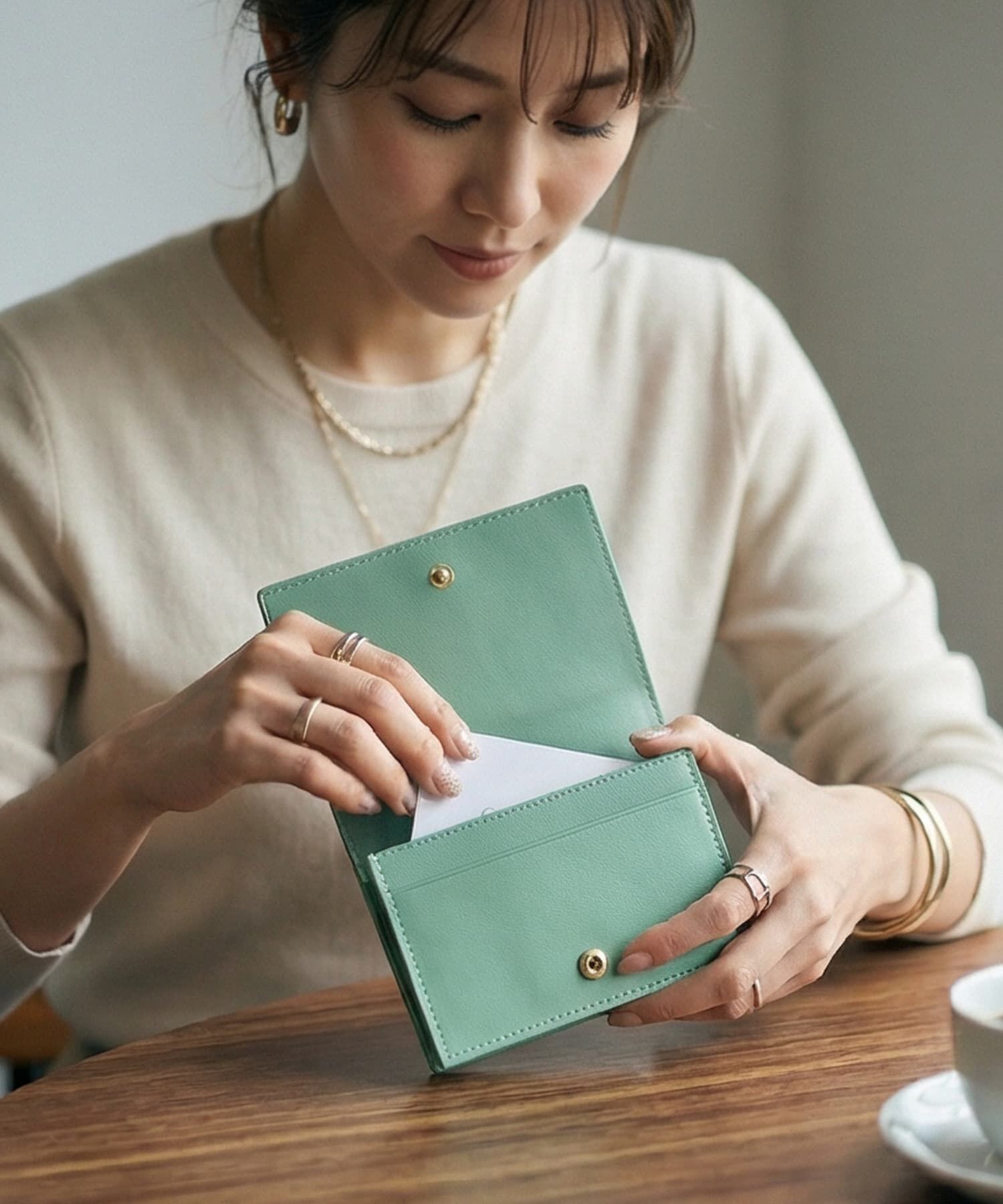 STYLE DELI「【DELI by】編み込みラムレザーカードホルダー」|名刺入れ・カードケース|