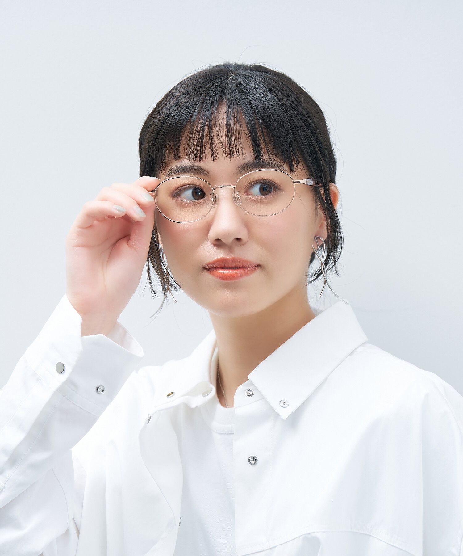  「オーバル型 メガネ｜上品で高級感のある 大人可愛いメガネ フェミニン レンズ交換券付き STANDARD MUSE」|メガネ|