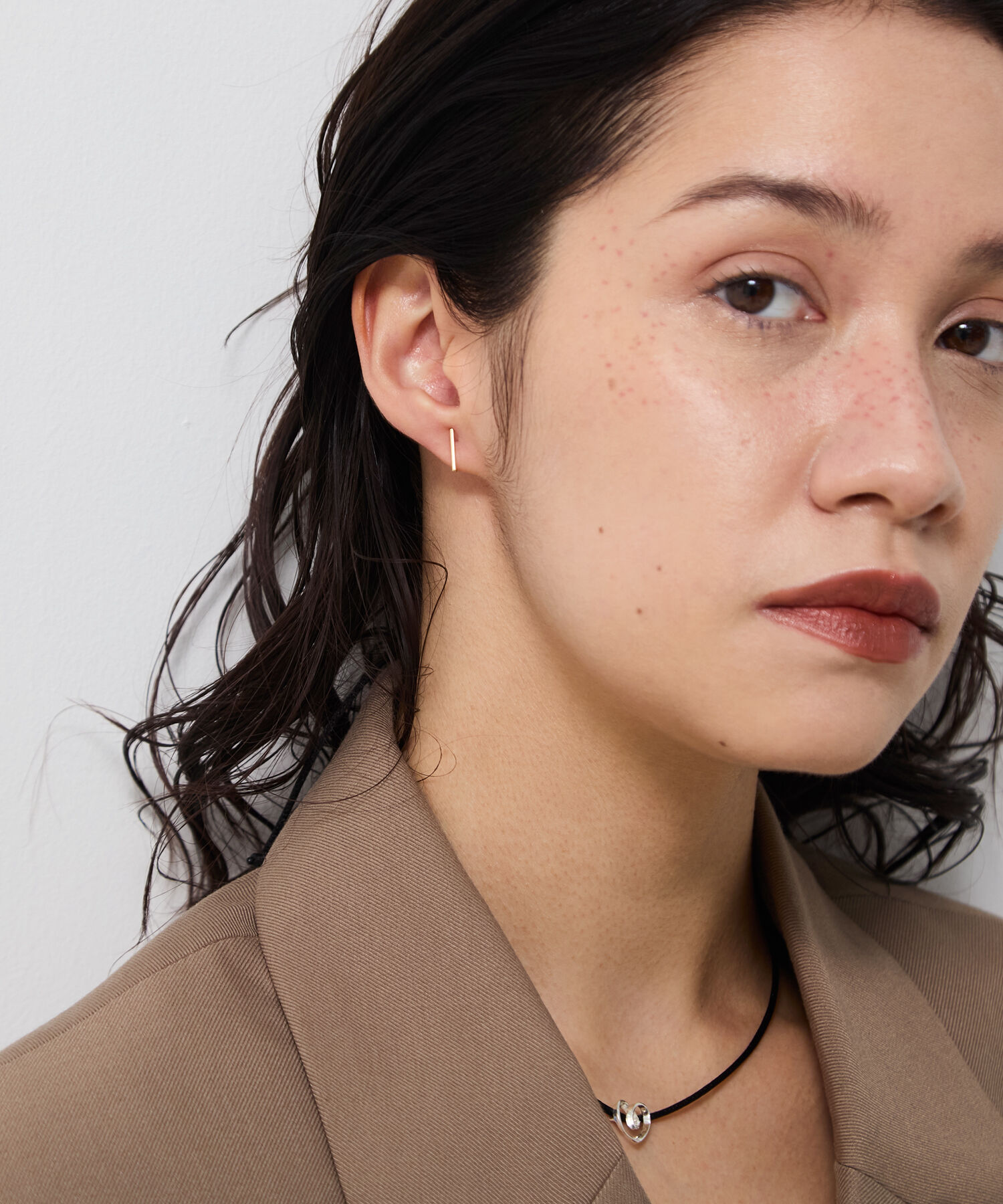 JUPITER「【シリーズ累計販売 1000点突破！】【K10】2way淡水パール&times;バーイヤリング/リバーシブル」|イヤリング|