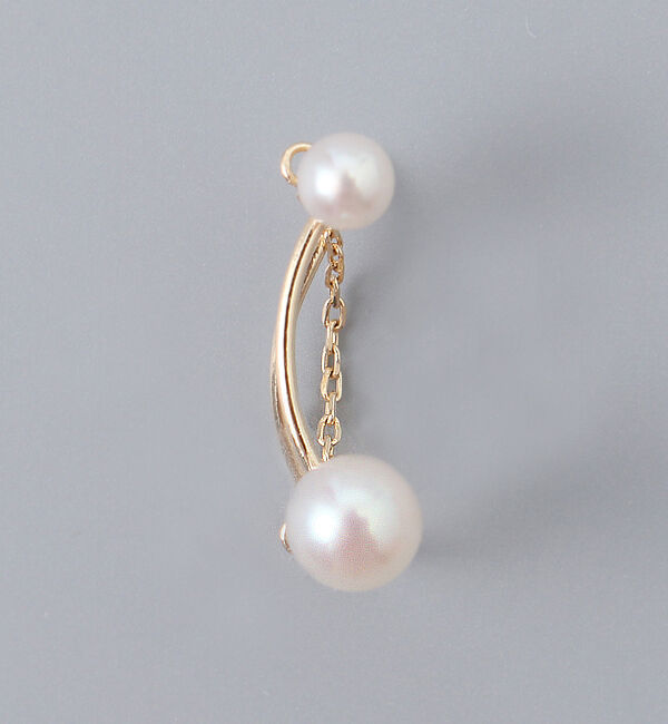 JUPITER「【K10】淡水パールチェーンイヤリング/ピアス」|ピアス|