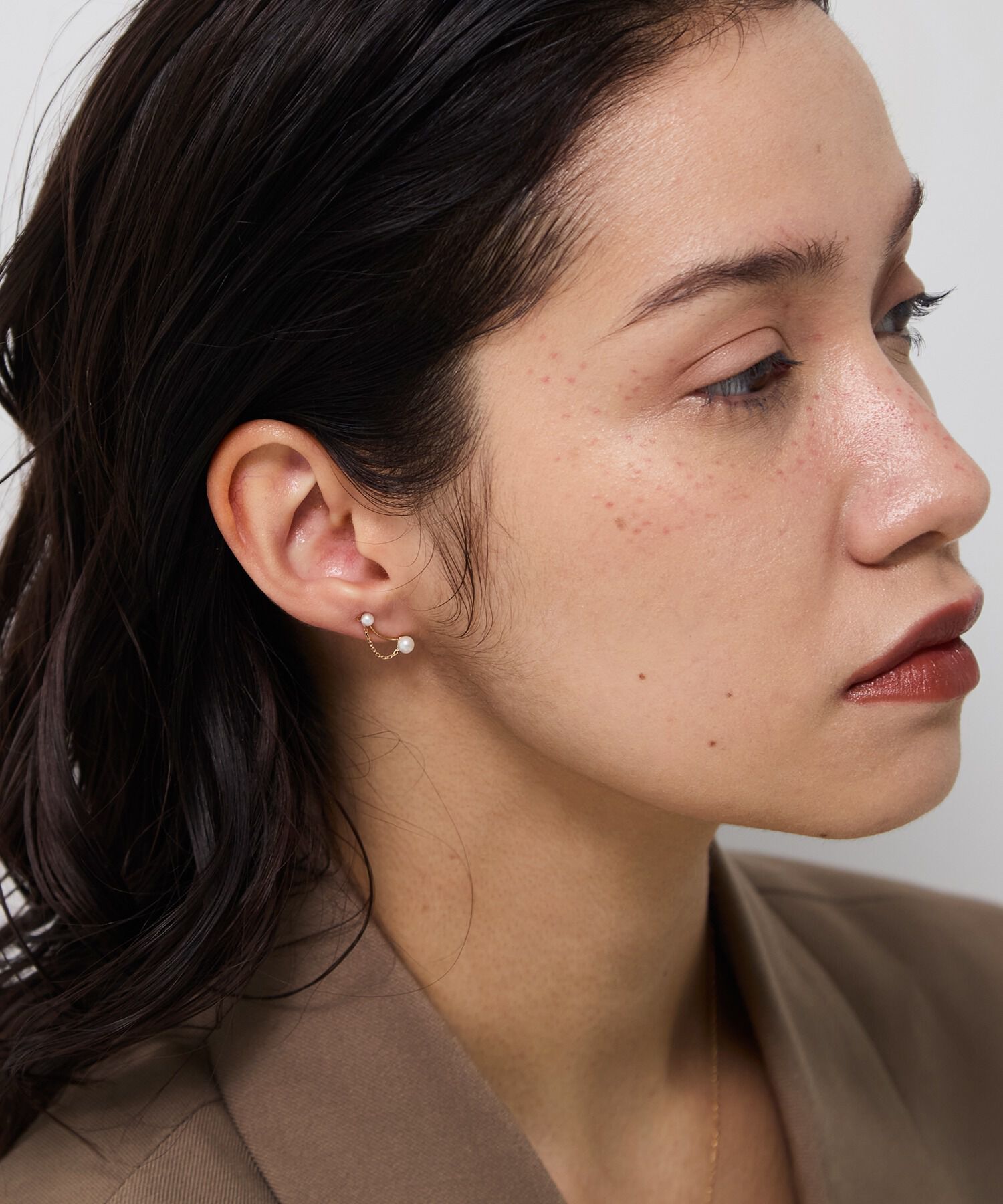 JUPITER「【K10】淡水パールチェーンイヤリング/ピアス」|ピアス|