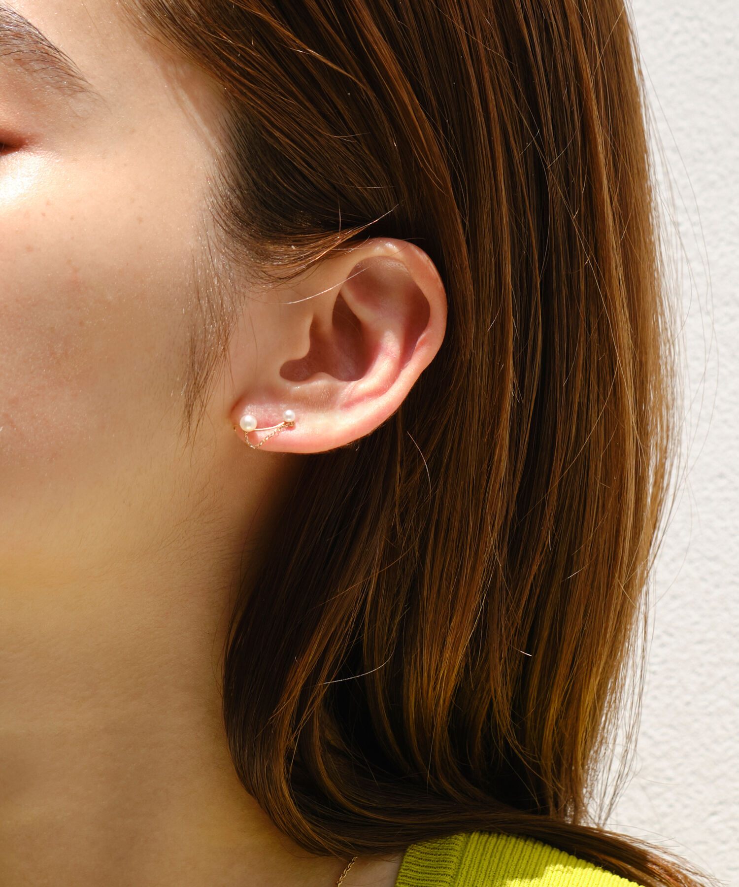 JUPITER「【K10】淡水パールチェーンイヤリング/ピアス」|ピアス|