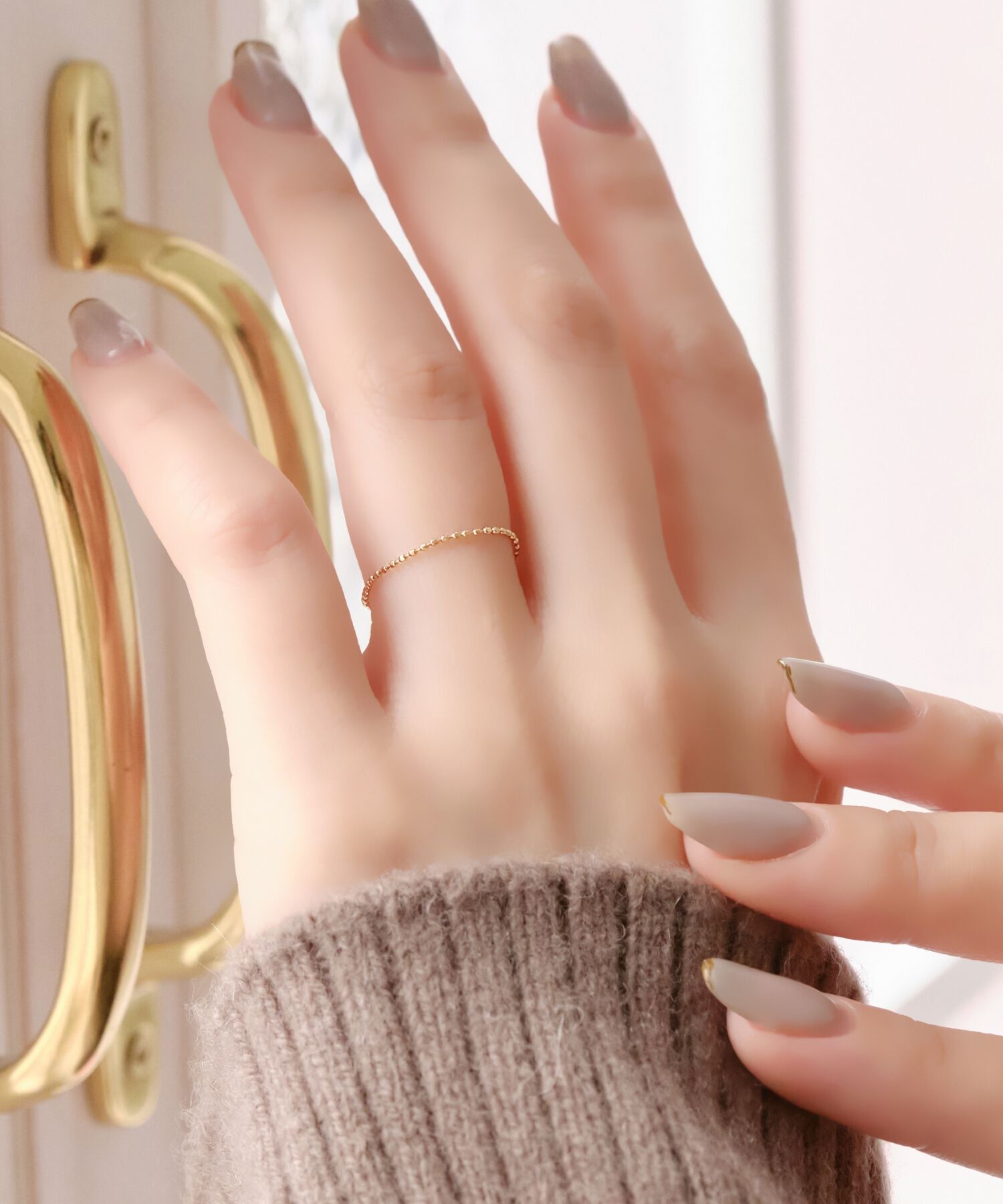 Phoebe「【K10】カットボールチェーンリング／BOXつき」|リング|