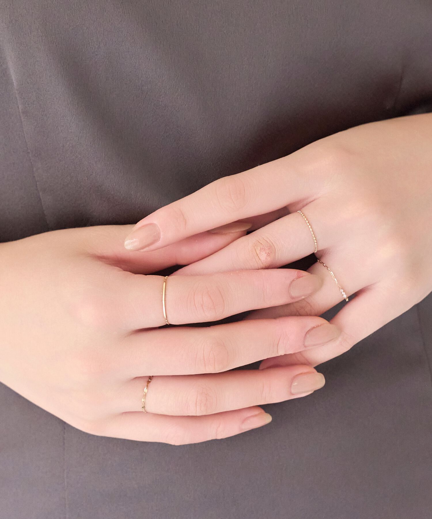 Phoebe「【K10】カットボールチェーンリング／BOXつき」|リング|