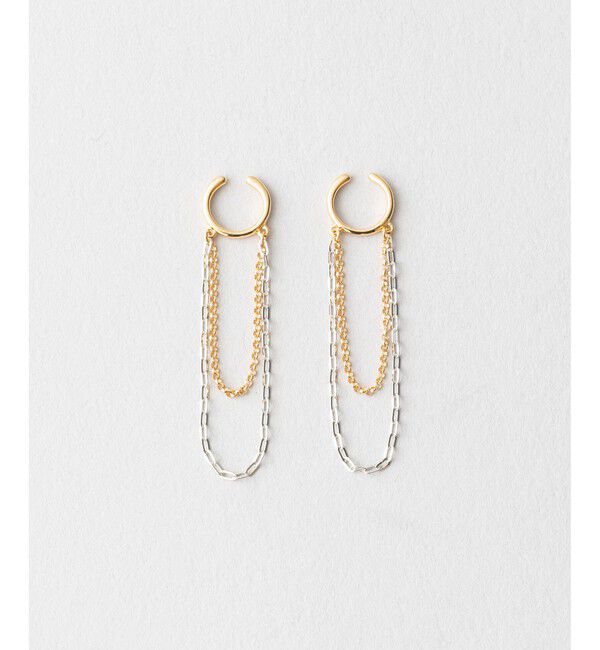 Jouete「[ダブルフェイス]イヤリング チェーン」|イヤリング|ゴールド系その他