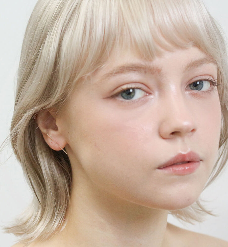  「ゴールド ライン ピアス | K10YG」|ピアス|