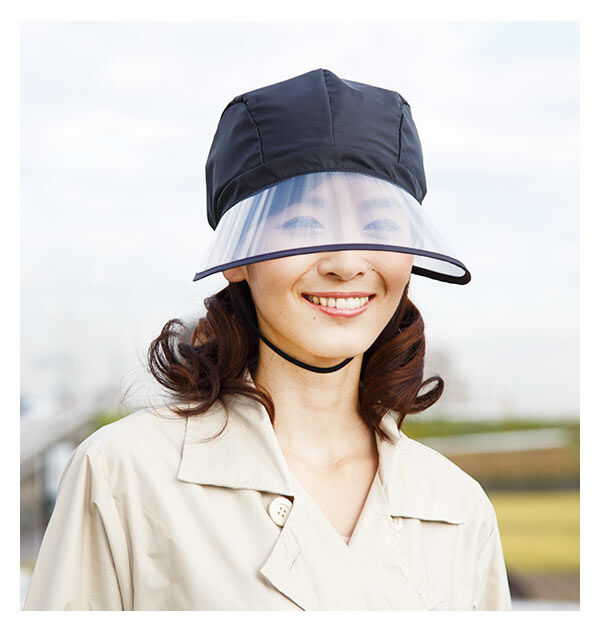 BACKYARD FAMILY「レインハット レディース 自転車 通販 レインバイザー つば広 合羽 帽子 大人用 キャスケット型」|キャップ・キャスケット|