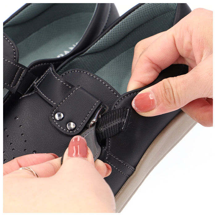 BACKYARD FAMILY「レディース シューズ 通販 カジュアル 幅広 疲れにくい ゆったり 歩きやすい 靴 調整可能」|パンプス|