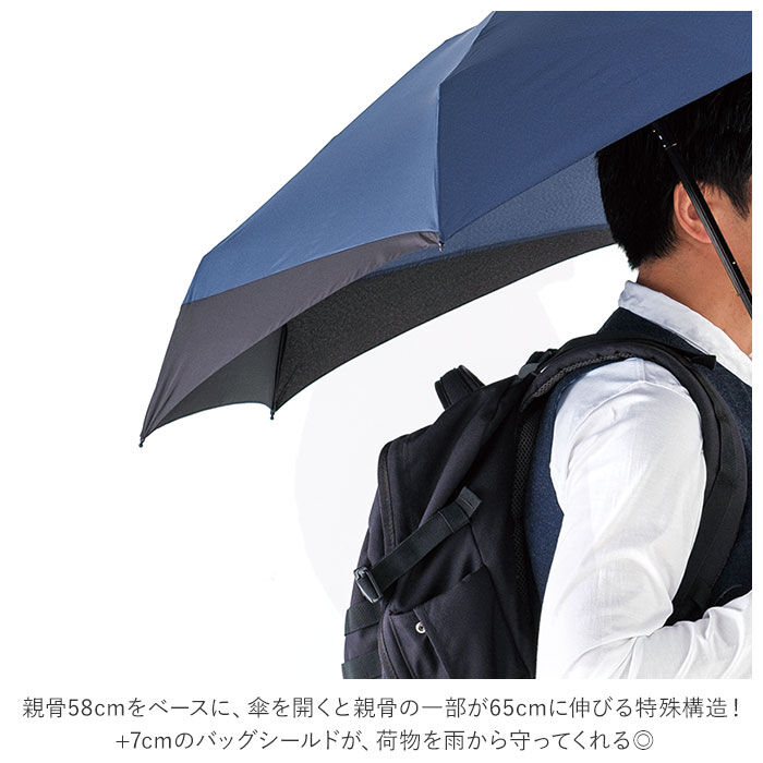 BACKYARD FAMILY「マブ mabu 折りたたみ傘 メンズ 通販 折り畳み傘 後ろが長い 晴雨兼用 雨晴兼用 58cm」|傘|