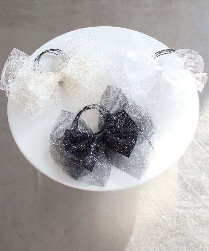 BACKYARD FAMILY「キッズ ヘアゴム リボン 通販 キラキラ 58212201 シャンテきらきらリボンヘアゴム 大きめ」|ヘアゴム・シュシュ|