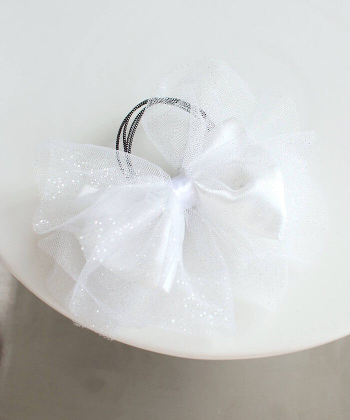 BACKYARD FAMILY「キッズ ヘアゴム リボン 通販 キラキラ 58212201 シャンテきらきらリボンヘアゴム 大きめ」|ヘアゴム・シュシュ|