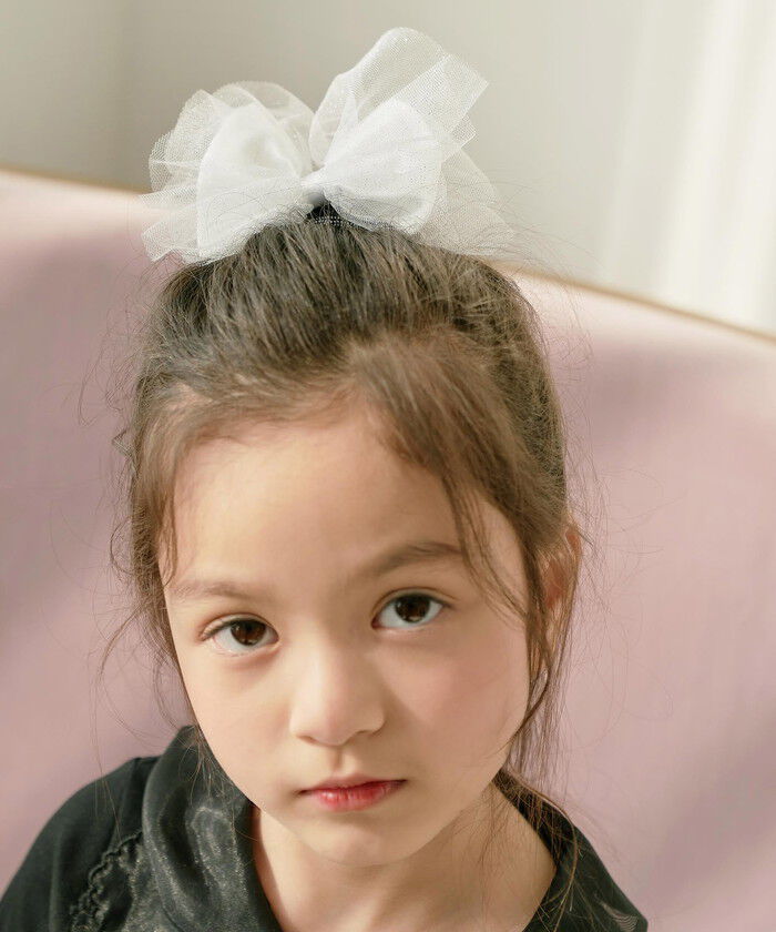 BACKYARD FAMILY「キッズ ヘアゴム リボン 通販 キラキラ 58212201 シャンテきらきらリボンヘアゴム 大きめ」|ヘアゴム・シュシュ|