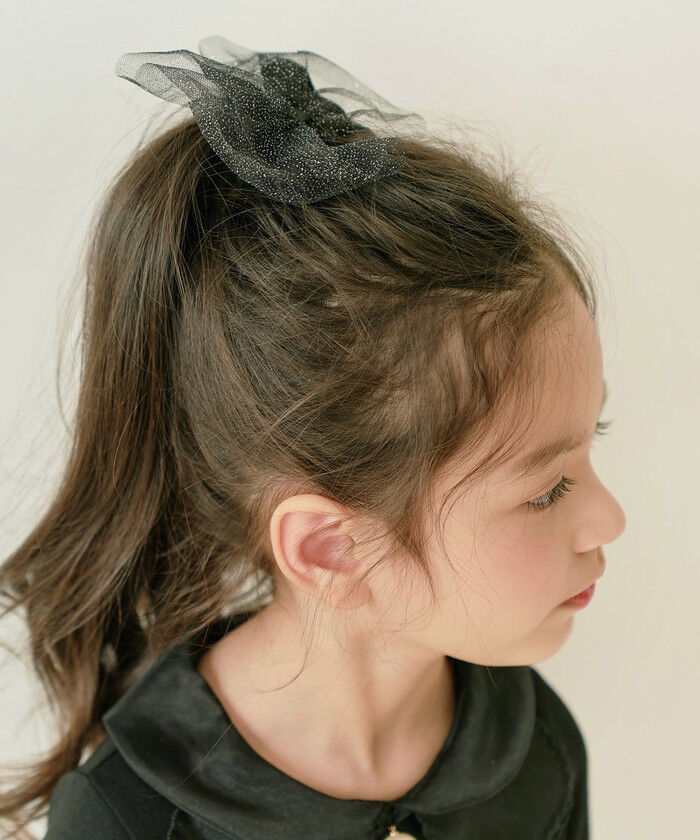 BACKYARD FAMILY「キッズ ヘアゴム リボン 通販 キラキラ 58212201 シャンテきらきらリボンヘアゴム 大きめ」|ヘアゴム・シュシュ|