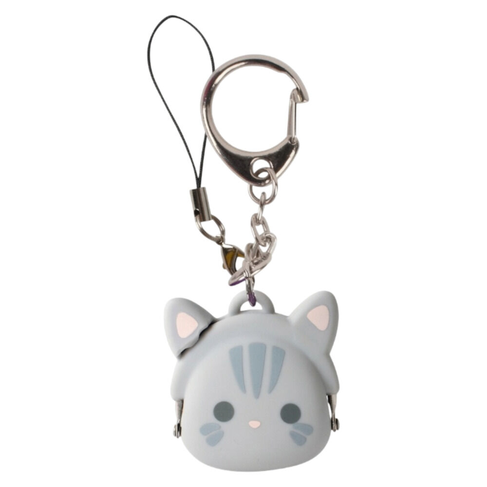 BACKYARD FAMILY「小物入れ キーホルダー 通販 ミニ コインケース ストラップ 小銭入れ がま口 ポーチ 小さい」|チャーム・キーホルダー|グレー1