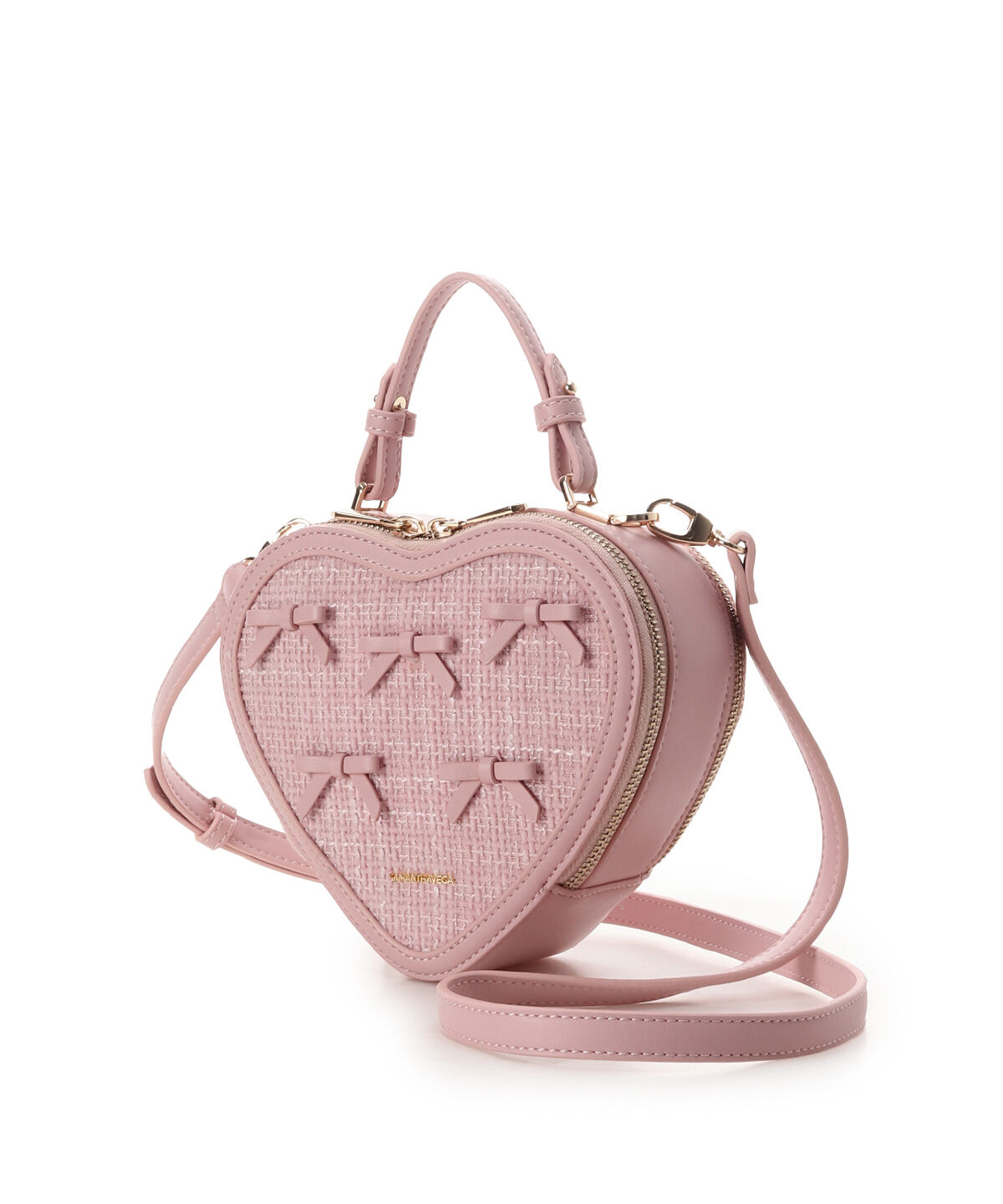 Samantha Vega「ツイードリボンハート型ショルダーバッグ」|ショルダー・メッセンジャー|