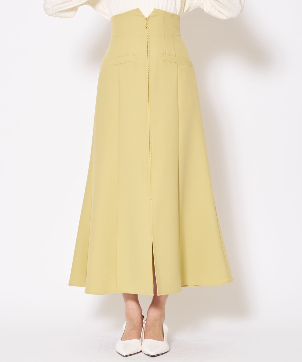 アンドクチュール「フロントZIPマーメイドスカート」|フレア|