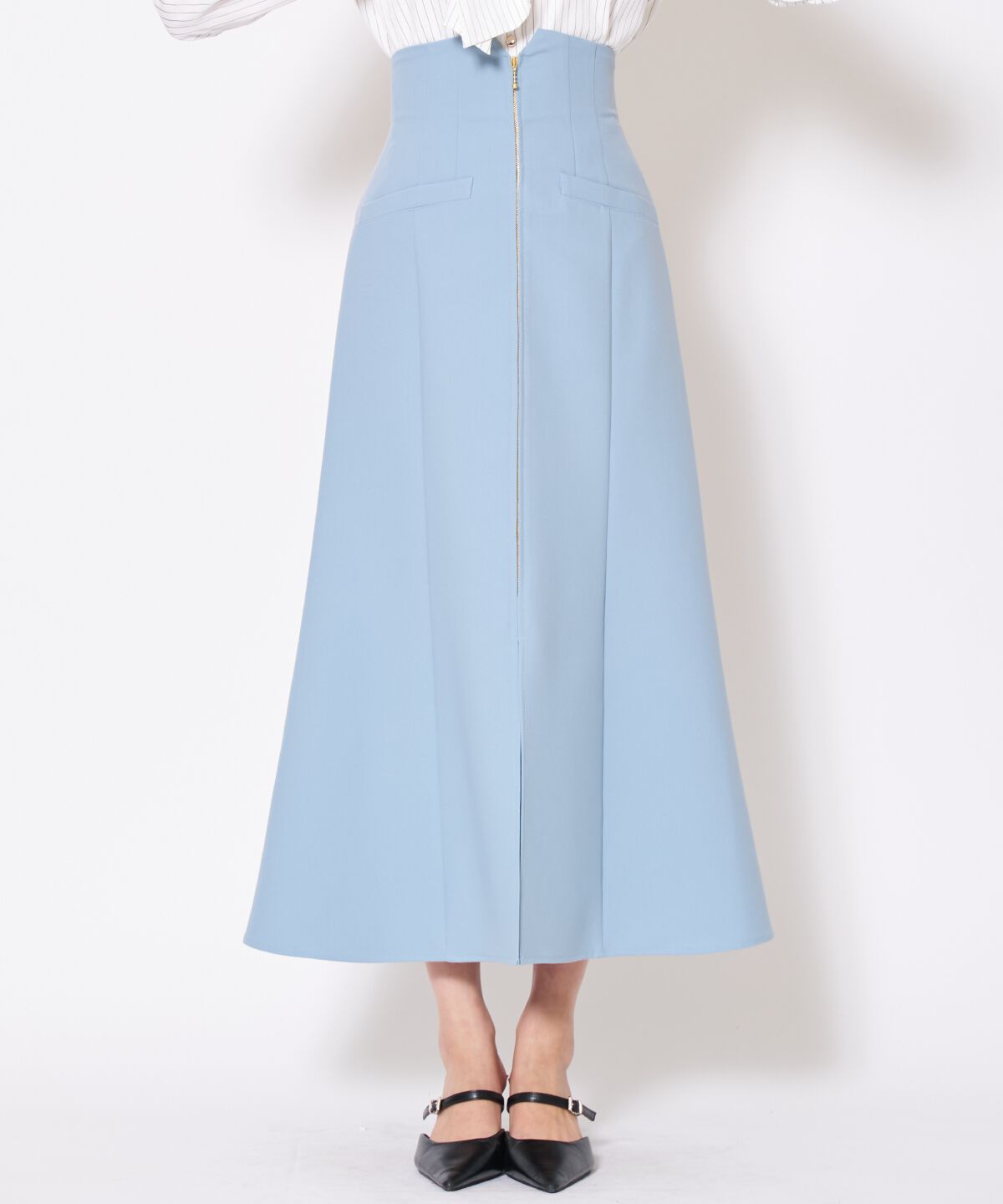 アンドクチュール「フロントZIPマーメイドスカート」|フレア|