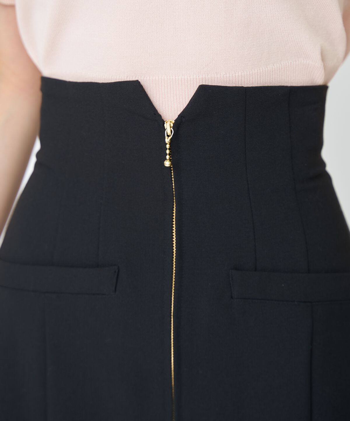 アンドクチュール「フロントZIPマーメイドスカート」|フレア|